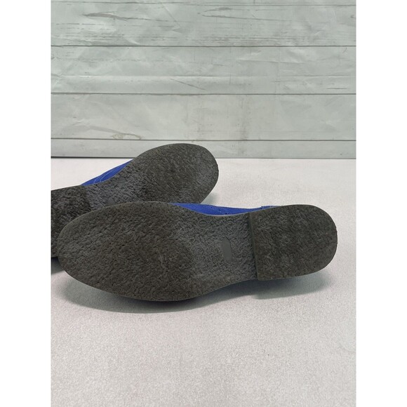 Alpine Swiss Beau Genuine Leather Blue Suede Wingtip Brogue Oxford S817 Size 10 - Picture 12 of 15